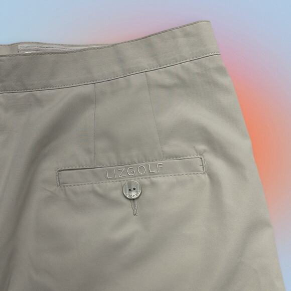 LIZ CLAIBORNE GOLF Women’s 10 Cream / Khaki Shorts - Picture 4 of 4